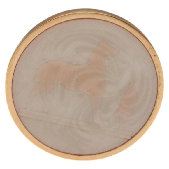 HERMES Earring metal Gold Tone Auth am8309 - Picture 5 of 9